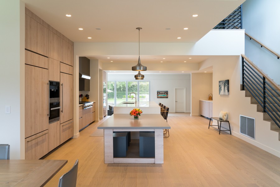 A kitchen featuring Ketra lights.