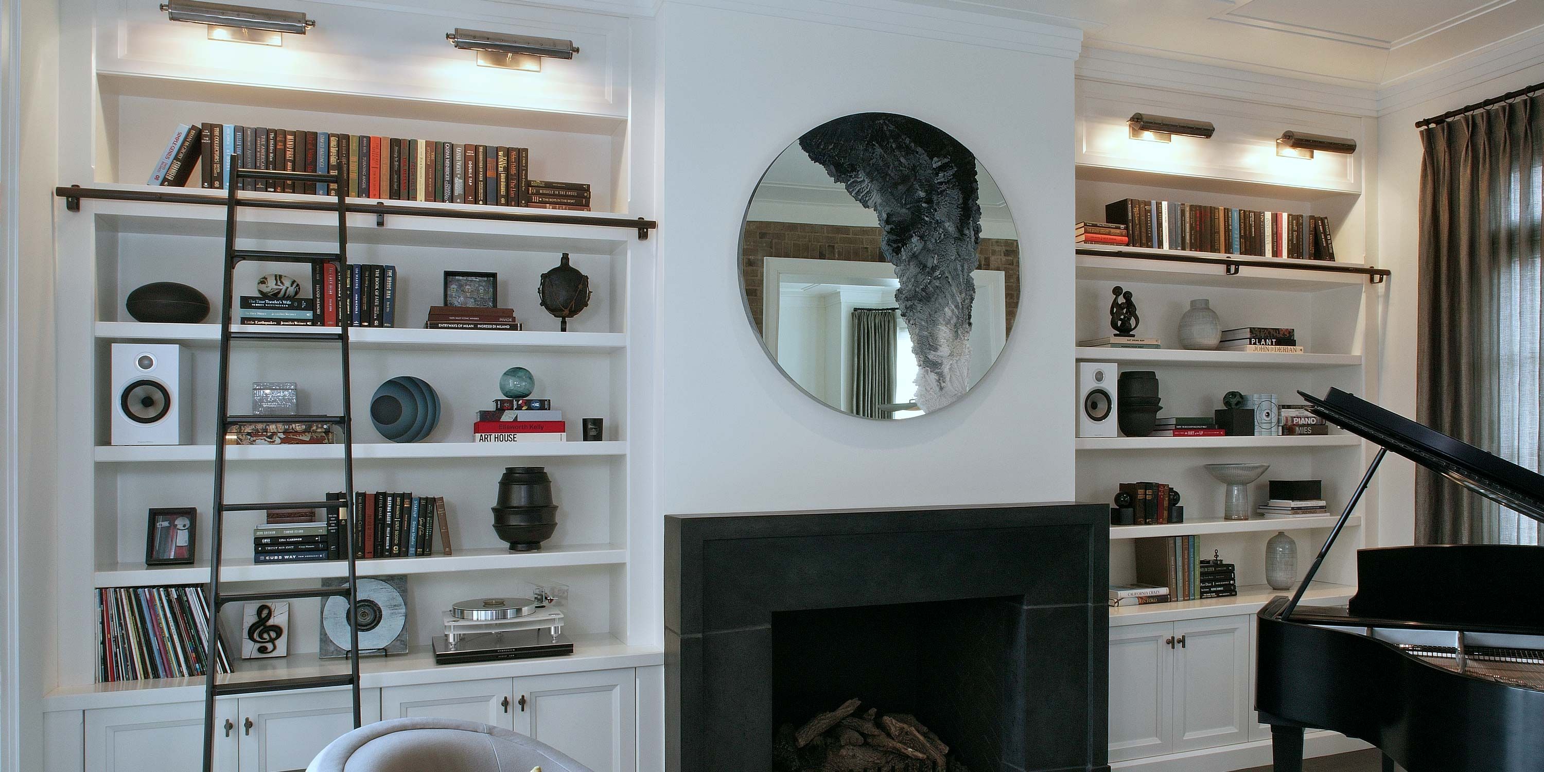 listening room in craftsman style home